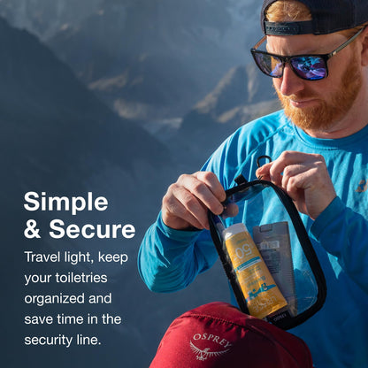 Osprey Ultralight Clear Liquids Pouch for Travel, Black