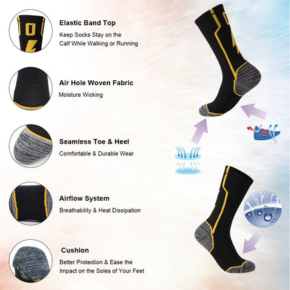 KitNSox Adult Youth Mid Calf Cushion Team Sports Number Socks for Basketball Football Baseball Gold/Black
