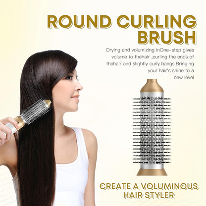 Hair Dryer Brush 5 in 1, Negative Ion Blow Dryer Brush Set Upgrade Hot Air Brush Air Styler Curling Wrap Air Curler, Curling Iron Hair Styling Tools As A Gift for Straight/Curl/Drying/Smoothing