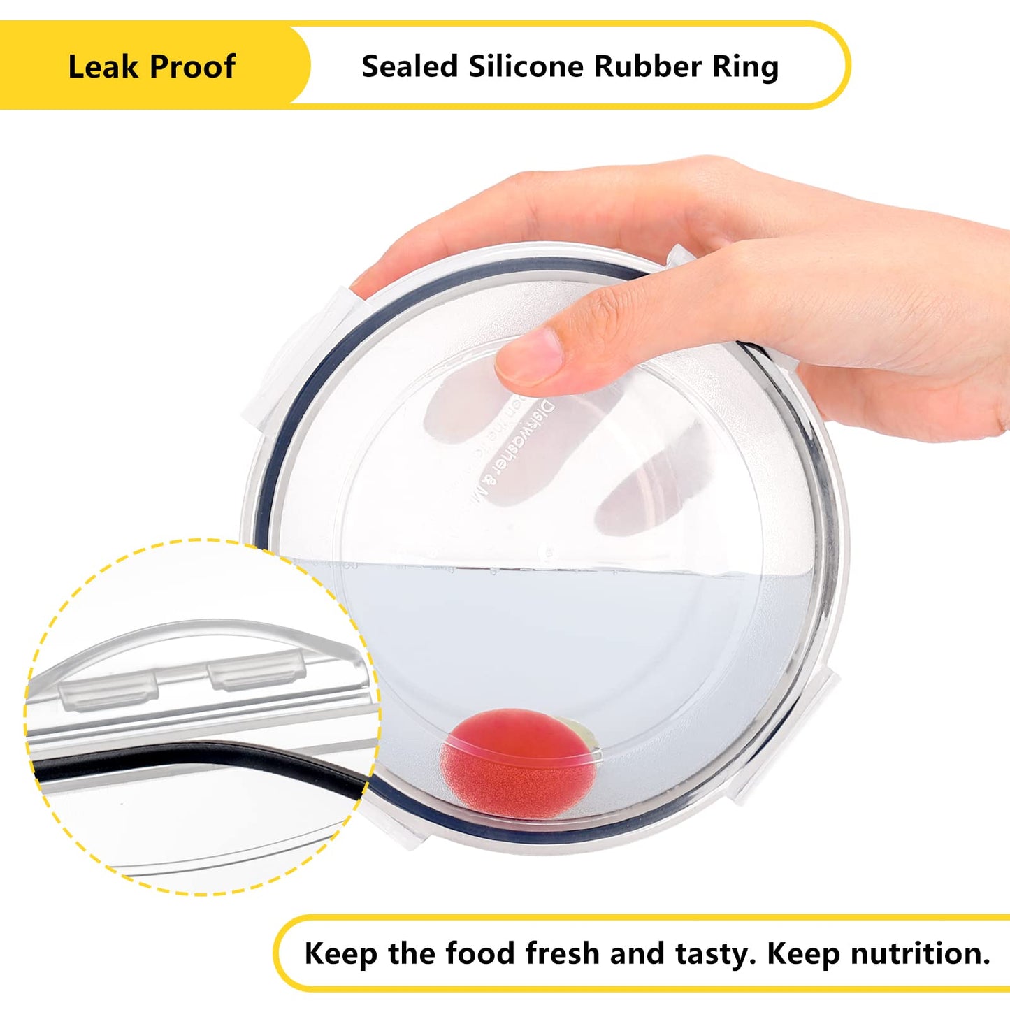 34 PCS Food Storage Containers Set with Airtight Lids (17 Lids &17 Containers) - BPA-Free Plastic Food Container for Kitchen Storage Organization, Fruit Meal-prep Containers with Labels & Marker