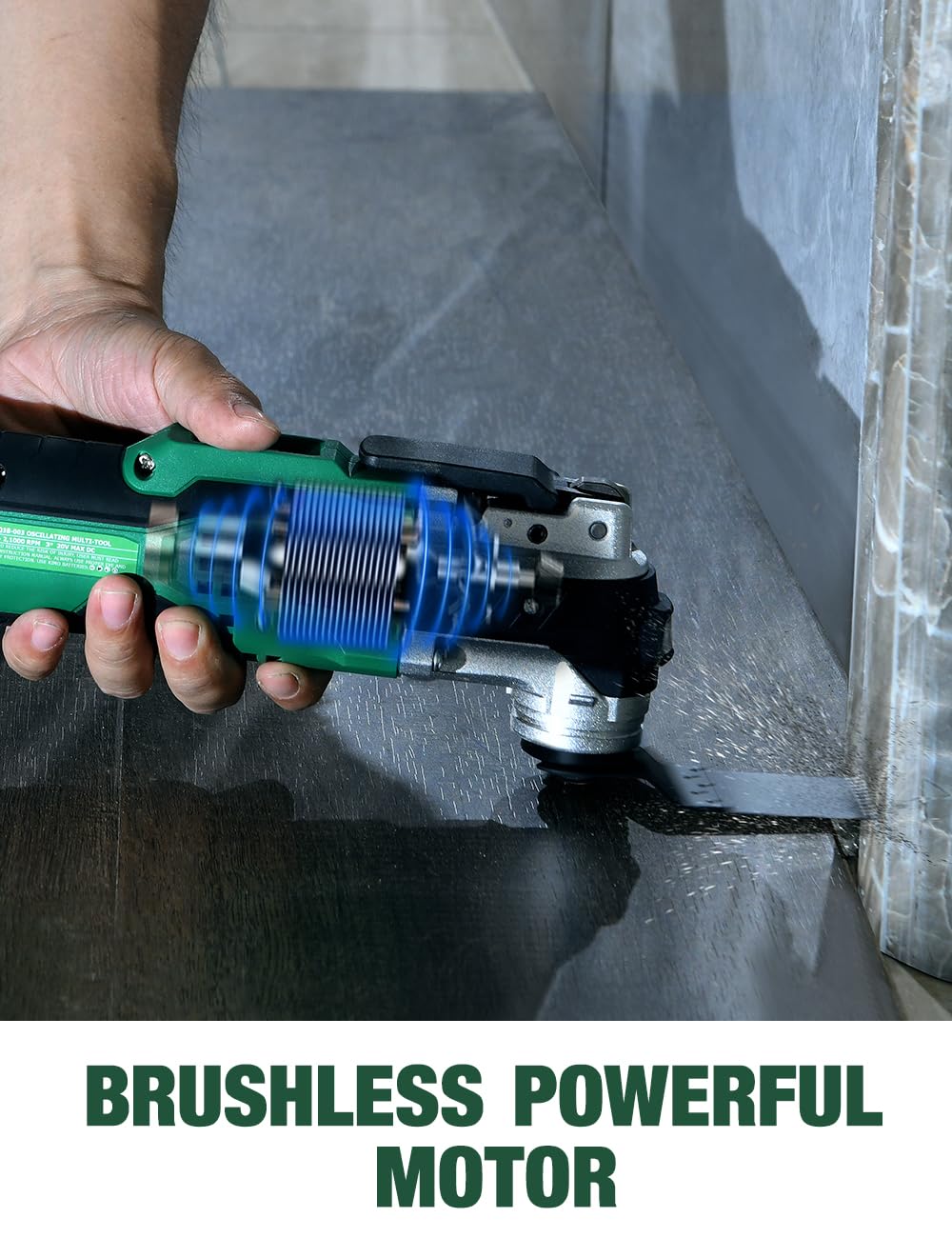 KIMO 20V Cordless Oscillating Tool Kit with 26-Pcs Accessories, Max 21000 OPM, 6 Variable Speed & 3° Oscillating Angle, Battery Powered Oscillating Multi-Tool for Cutting Wood/Nailing/Scraping/Sanding