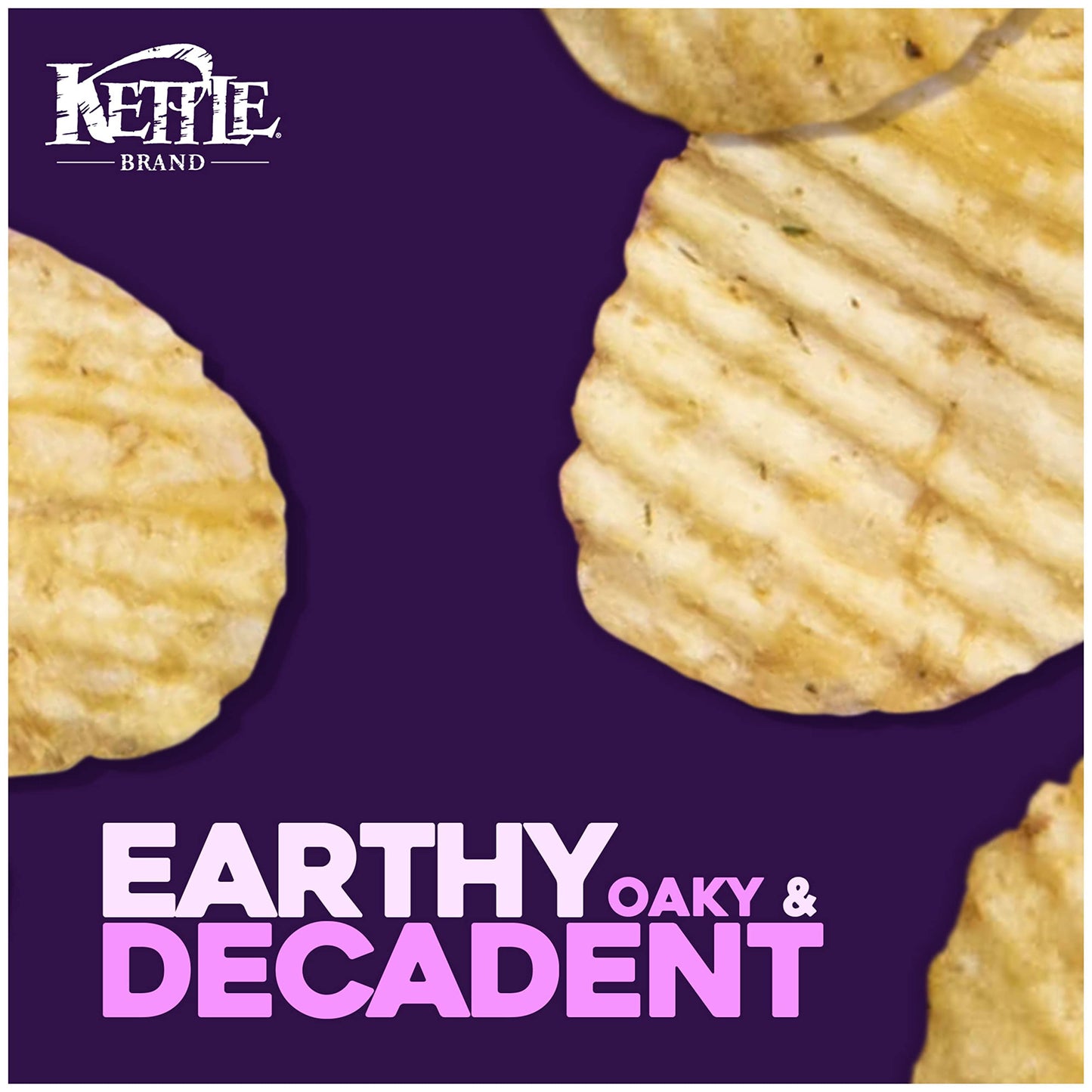 Kettle Brand Potato Chips, Krinkle Cut, Truffle Oil & Sea Salt Kettle Chips, 7.5 Oz (Pack of 12)