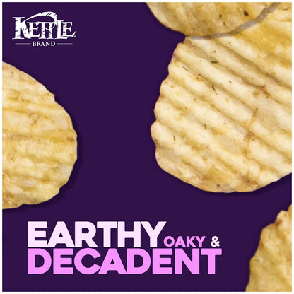 Kettle Brand Potato Chips, Krinkle Cut, Truffle Oil & Sea Salt Kettle Chips, 7.5 Oz (Pack of 12)