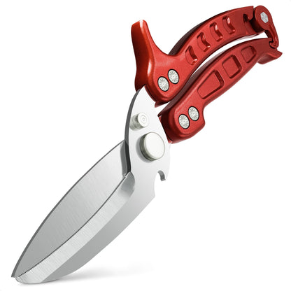 Kitchen Shears Heavy Duty – Sharp Chicken Shears with Non-Slip Micro-Serrated Blades, Meat Cutting Scissors with Safety Lock – Multipurpose Chicken Scissors for Meat, Fish, Bone & Food Prep