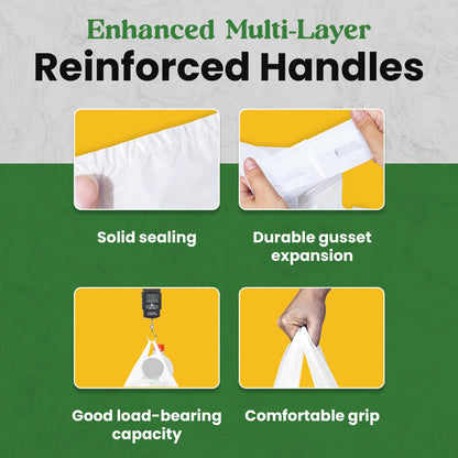 Plastic Bag with Handles | T Shirt | Shopping Bag for Small Business | Recyclable Plastic Grocery Bags | To Go for Food, Groceries & Restaurants | 21" x 11.5", 100-Pack | KitchenDine (100)