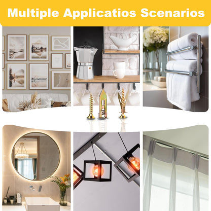 Jyphorixal 160 PCS Drywall Self Drilling Anchors with Screws Kit,80 PCS Sheetrock Anchors (0.47X1.18inch) and 80 PCS Screws, Eliminating The Need for Drilling or Punching Holes in The Wall.