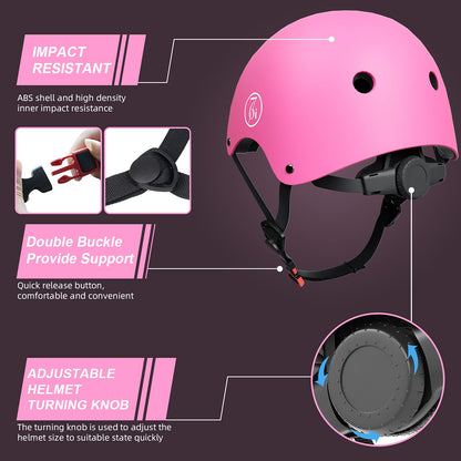 67i Bike Helmet for Adults & Kids 8-14 - Adjustable L (22.83”-23.82”) Lightweight Ventilated Cycling Helmets with 11 Vents (Pink)