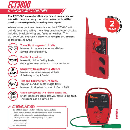 Power Probe ECT3000B Short/Open Circuit Finder in Automotive Diagnostics - Tool Only (no Accessories or Box)