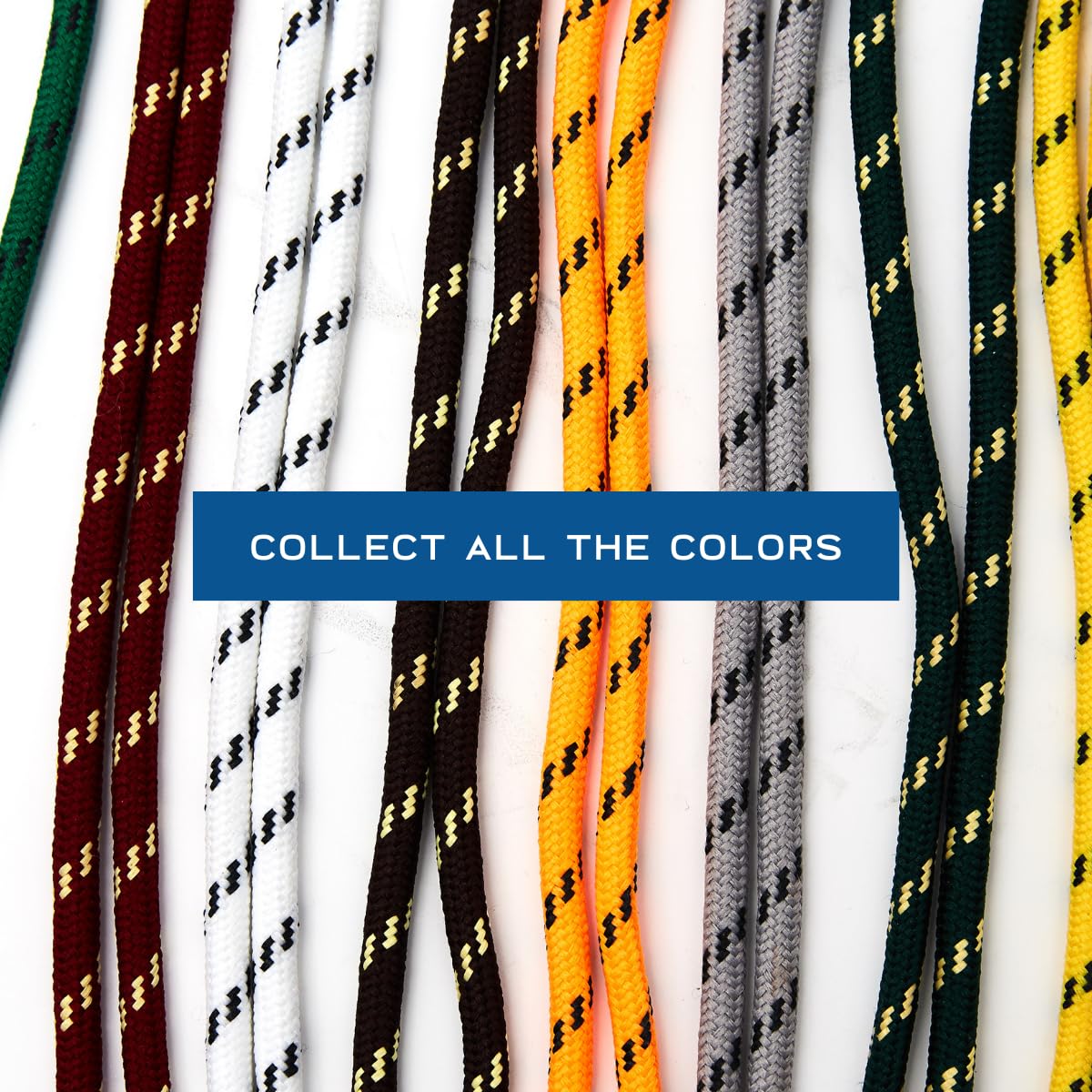 Mercury + Maia Honey Badger Boot Laces, USA Made Indestructible Shoelaces, Round Heavy Duty Bootlaces for Work & Hiking, Gold, 54 in (1p)