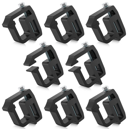 moveland 8 PCS Camper Shell Clamps - Heavy Duty Truck Topper Clamps - No Drilling Required Truck Cap Clamps for Chevy Silverado Sierra/Dodge Dakota Ram 1500 2500 3500, F150 F250, Titan, Tundra