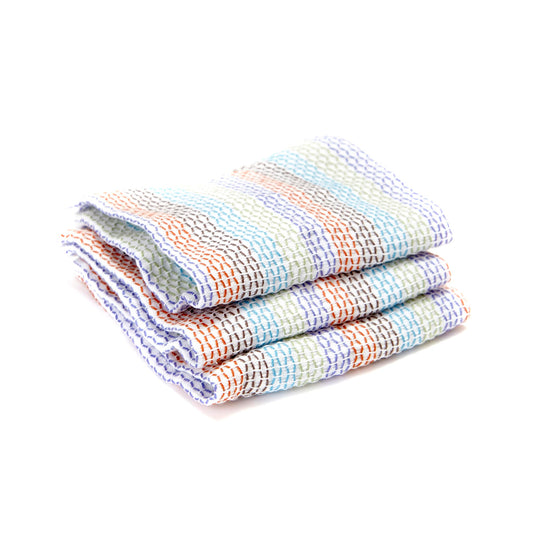 Full Circle Tidy 100% Organic Cotton Dish Cloths, Set of 3, Multicolored