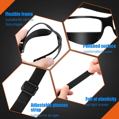 Fiada 3 Pack Dribbling Goggles Basketball Sports Glasses Adjustable Dribbling Black Goggles Basketball Training Equipment