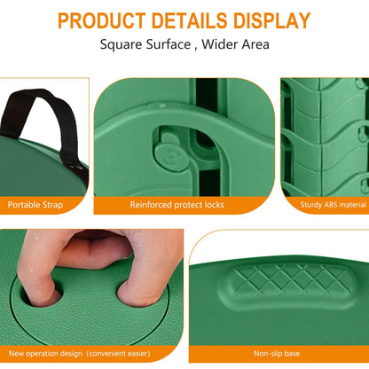 maliven Collapsible Camping Stool Seat, Square Portable Telescopic Stool, Lightweight Sturdy Foldable Stool for Camp Fishing Picnic