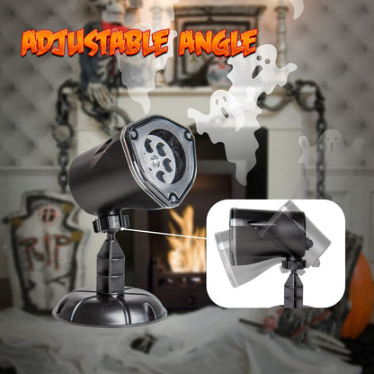 PEIDUO Halloween Projector Lights, Rotating Ghost Projector Halloween, Waterproof Outdoor Halloween Projector, Landscape, Yard, Patio, Garden, Party Decor