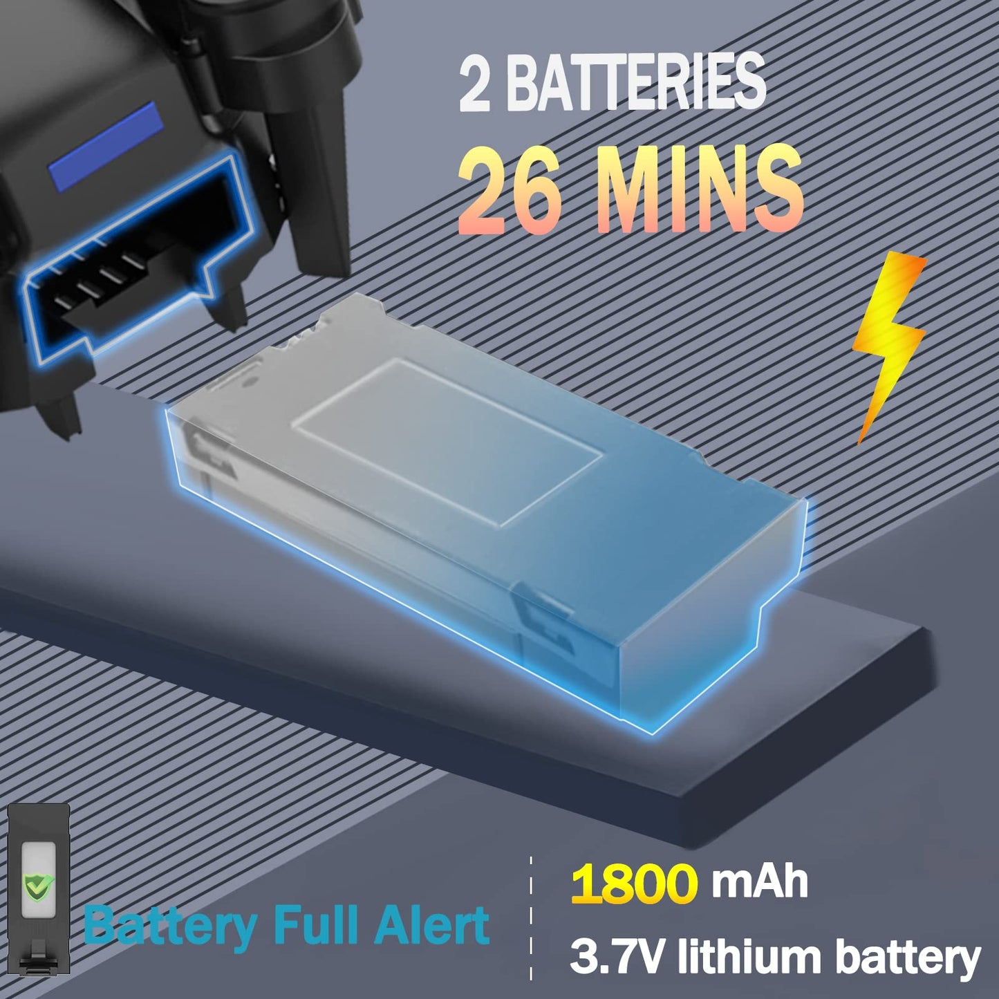 MOCVOO Drone With Camera for Adults Beginners Kids, Foldable RC Quadcopter, Toys Drone, 1080P FPV Video, 2 Batteries, Carrying Case, One Key Start, Headless Mode, Waypoints fly, 360° Flips