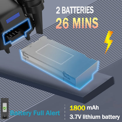 MOCVOO Drone With Camera for Adults Beginners Kids, Foldable RC Quadcopter, Toys Drone, 1080P FPV Video, 2 Batteries, Carrying Case, One Key Start, Headless Mode, Waypoints fly, 360° Flips