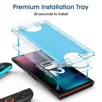 amFilm Auto-Alignment OneTouch for Nintendo Switch 2 Screen Protector [7.9''] 2025 Tempered Glass, Accessories, 30 seconds Installation, Bubble Free, Anti-Scratch, Touch Sensitive, Ultra-Clear [2Pack]