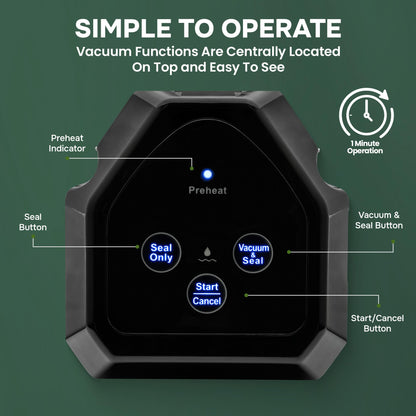 InstaSeal Food Vacuum Sealer Machine, Upright Food Saver Vacuum Sealer Machine Allows to Vacuum Seal Liquids, Food Sealer Vacuum Sealer for Food Saves & Keeps Food Fresh Longer As Seen on TV Products