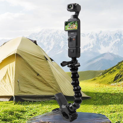 Suptig Jaws Flex Clamp Mount Gooseneck Mount for GoPro Hero 13 Hero 12 Hero 11 Hero 10 Hero 9 Hero 8 Hero 7 Hero 6 Hero 5 Hero 4 Session Hero 3+ Hero 3 Akaso EK7000 DJI osmo Arlo Action Camera.