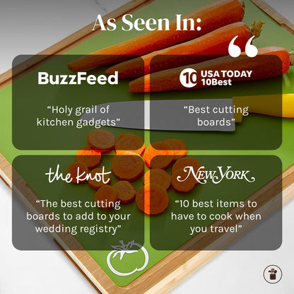 Extra Thick Flexible Plastic Cutting Board Mats with Food Icons & EZ-Grip Waffle Back, (Set of 6) Dishwasher Safe Vibrant