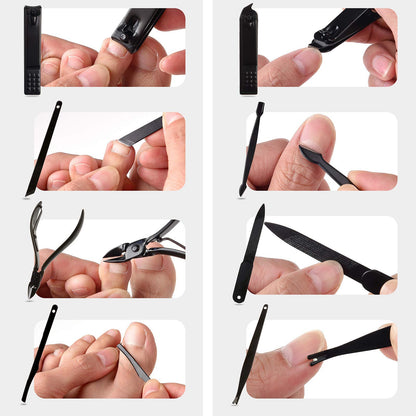 26 PCS Premium Manicure Set, AULLUA Nail Clippers, Professional Grooming Gift Kit, Pedicure Kit, Stainless Steel Facial, Cuticle, Nail Care Tools with Luxurious Portable Travel Case, for Women & Men