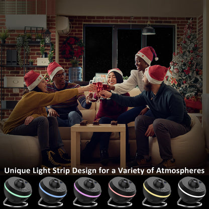 Ainael Galaxy Projector, Star Projector Planetarium Night Light Lamp Ceiling Space Starry Sky Projector with Light Strip Meteor and Galaxy Projector for Kids Bedroom Birthday Christmas Gift (Black)