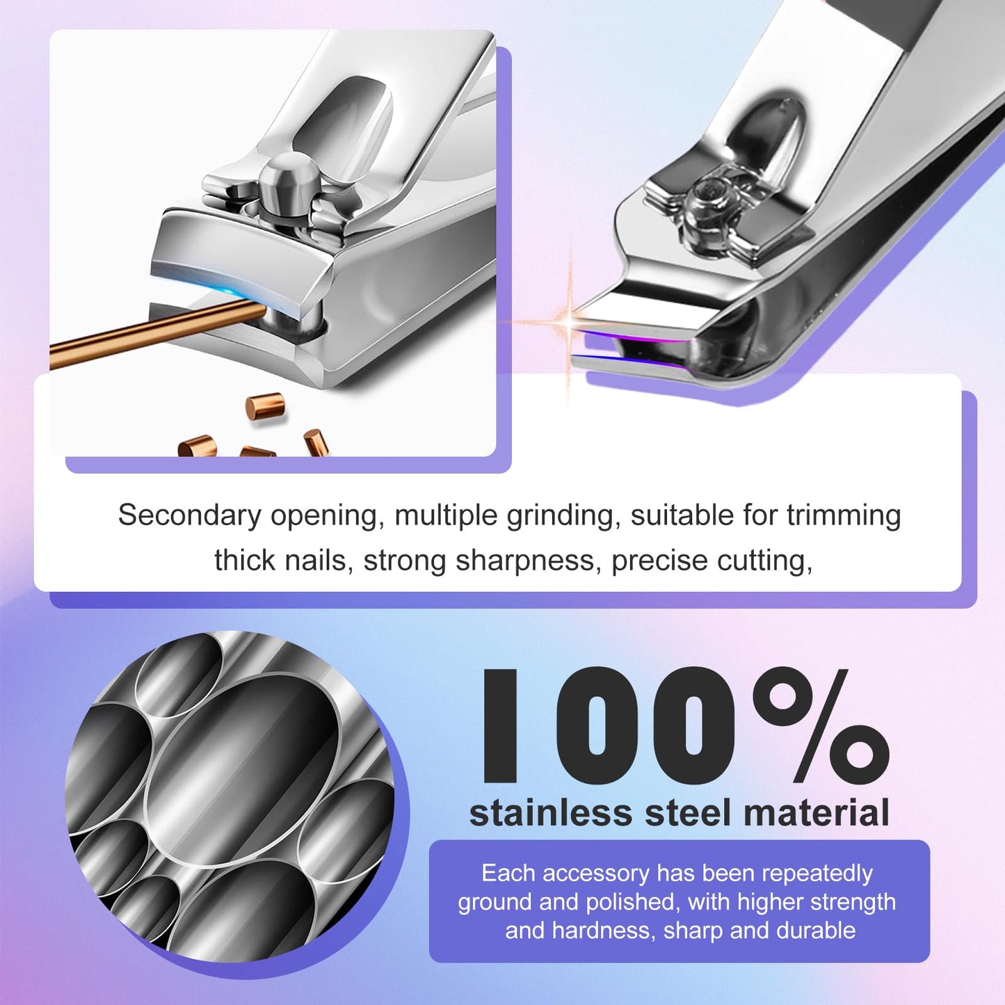 Manicure kit Personal Care Mens Grooming Kit, 30 in 1 Professional Nails Kit Pedicure Kit, Nail Clippers for Men and Beauty Tool Portable Set, with Luxurious Travel Case (Black)