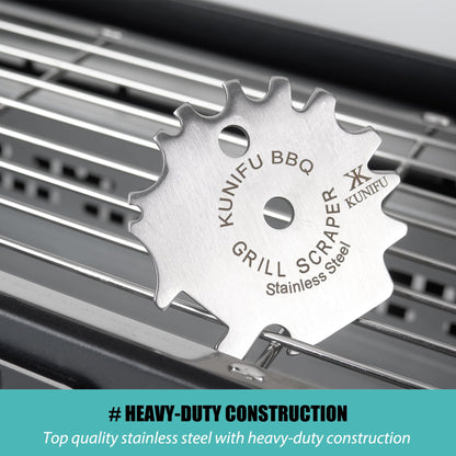 KUNIFU BBQ Grill Scraper, Stocking Stuffers, Bristle-Free for Griddle, Kitchen Gadgets Cleaner, Camping Accessories, Ideal Gifts for Christmas, for Men, Dad, Husband, Boyfriend, Fathers Day