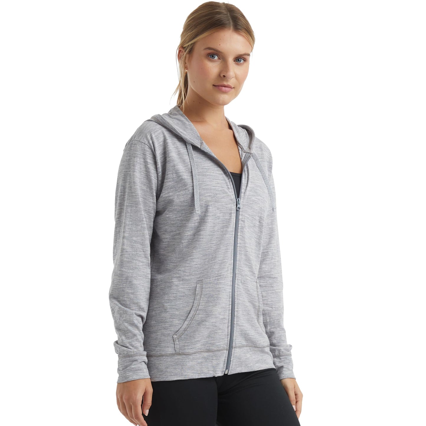 Hanes Womens Slub Knit Full-zip Hoodie, Textured Cotton Zip-up T-shirt For, Dada Gray Pe Heather, XX-Large US