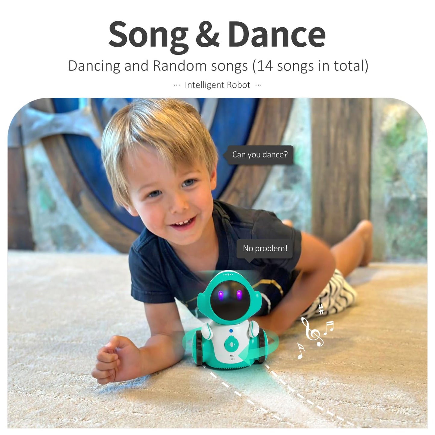 GILOBABY Robot Toys, Rechargeable Smart Talking Robots for Kids, Intelligent Robot with Voice Controlled Touch Sensor, Singing, Dancing, Recording, Repeat, Birthday Gifts for Boys Ages 6+ Years