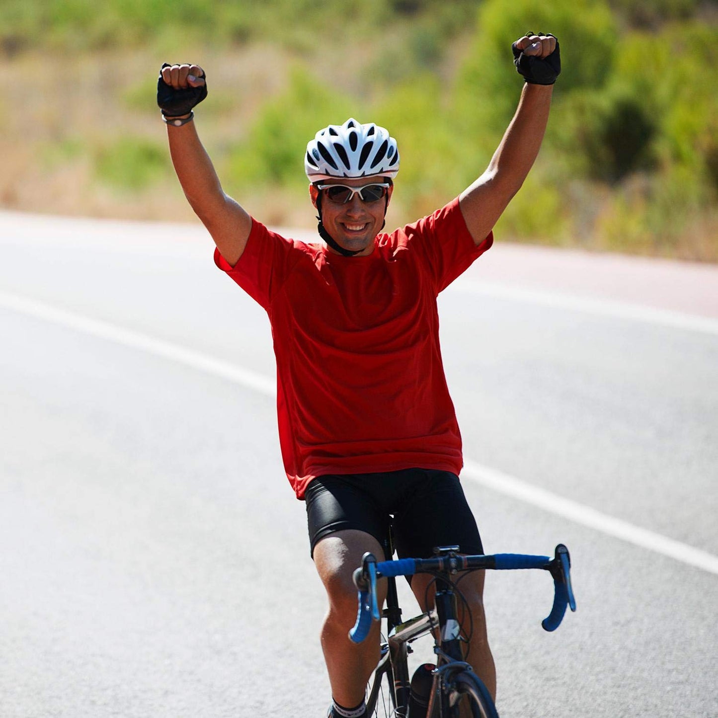 MCPORO Workout Shirts for Men Short Sleeve Quick Dry Athletic Gym Active T Shirt Moisture Wicking 5 Pack Black, Dark Grey, Light Grey, White, Navy Large