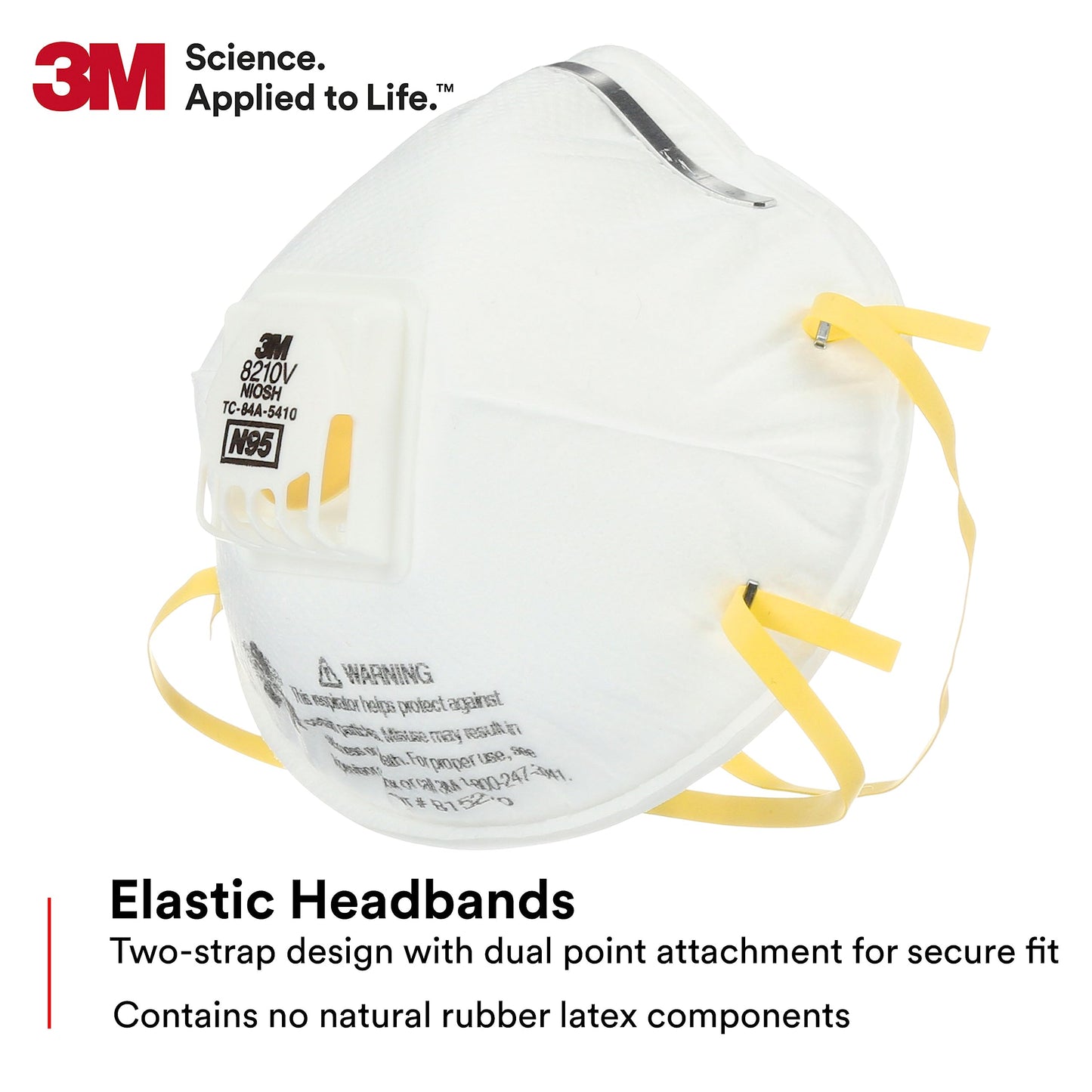 3M Particulate Respirator 8210V with Cool Flow Valve, Pack of 80, NIOSH APPROVED, Disposable, Smoke, Grinding, Sanding, Sawing, Sweeping, Woodworking, Dust