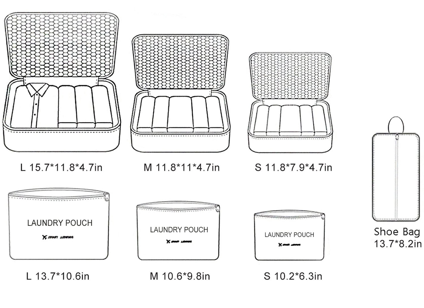 Luggage Cubes,Mossio 7 Pack Lightweight Toiletry Organizer Space Saver Travel Accessories Pink Leopard