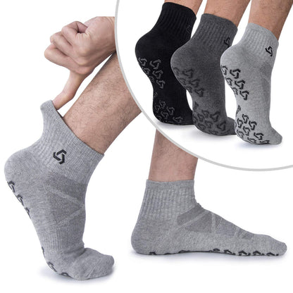 Ozaiic Non Slip Socks Grip for Yoga Home Workout Pure Barre, Pilates, Hospital, Ideal Cushion Socks for Men and Women