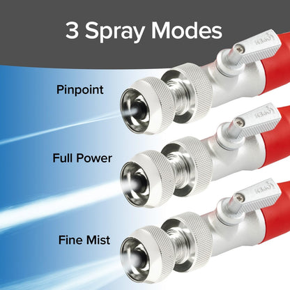 Pocket Hose Silver Bullet 2.0 Expandable Garden Hose 50-FT with Turbo Shot Nozzle, AS-SEEN-ON-TV, Lead-Free, Solid Aluminum Connectors, Easy On/Off Valve, Kink-Free, Leak-Proof