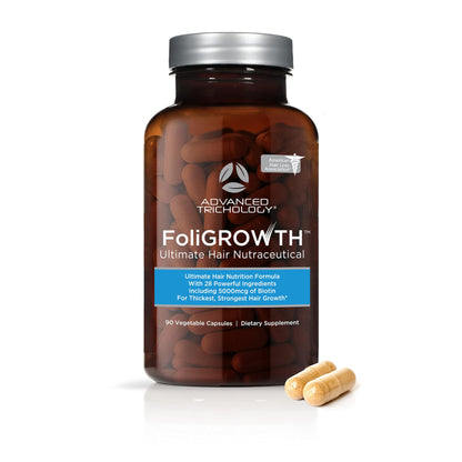 Advanced Trichology FoliGROWTH™ Hair Growth Supplement for Thicker Fuller Hair | Approved* by the American Hair Loss Association | Revitalize Thinning Hair - 90 Count (Pack of 1)