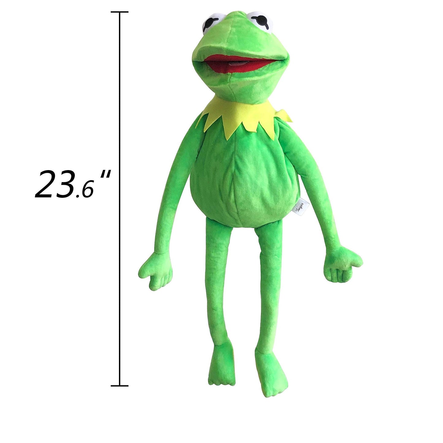 Kermit Frog Puppet with Puppets Control Rod & 50 Pcs Kermit The Frog Puppet Stickers, Hand Kermit Puppet Soft Stuffed Plush Toy for Boys & Girls - 24 Inches