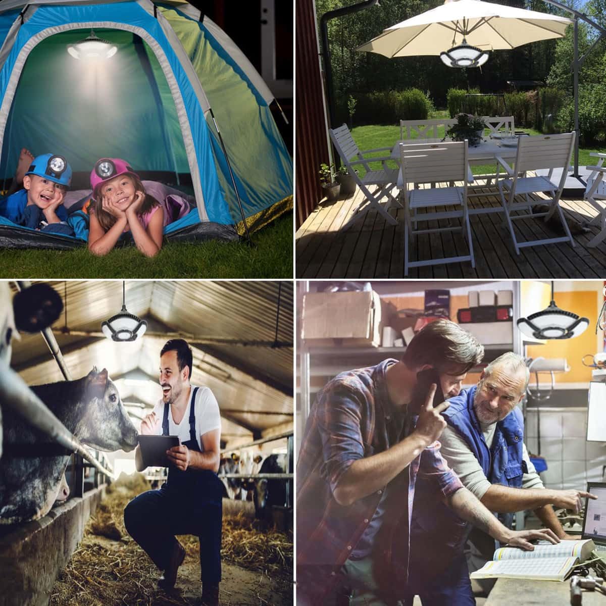 HULPPRE Solar Shed Light-Daytime or Night,4+1 Leaves 136Leds Brighter Solar Light Indoor&Outdoor with Remote,IP65 Barn/Chicken Coop/Workshop/Ceiling/Pendant Lamp for Patio,Garden,Yard,Gazebo