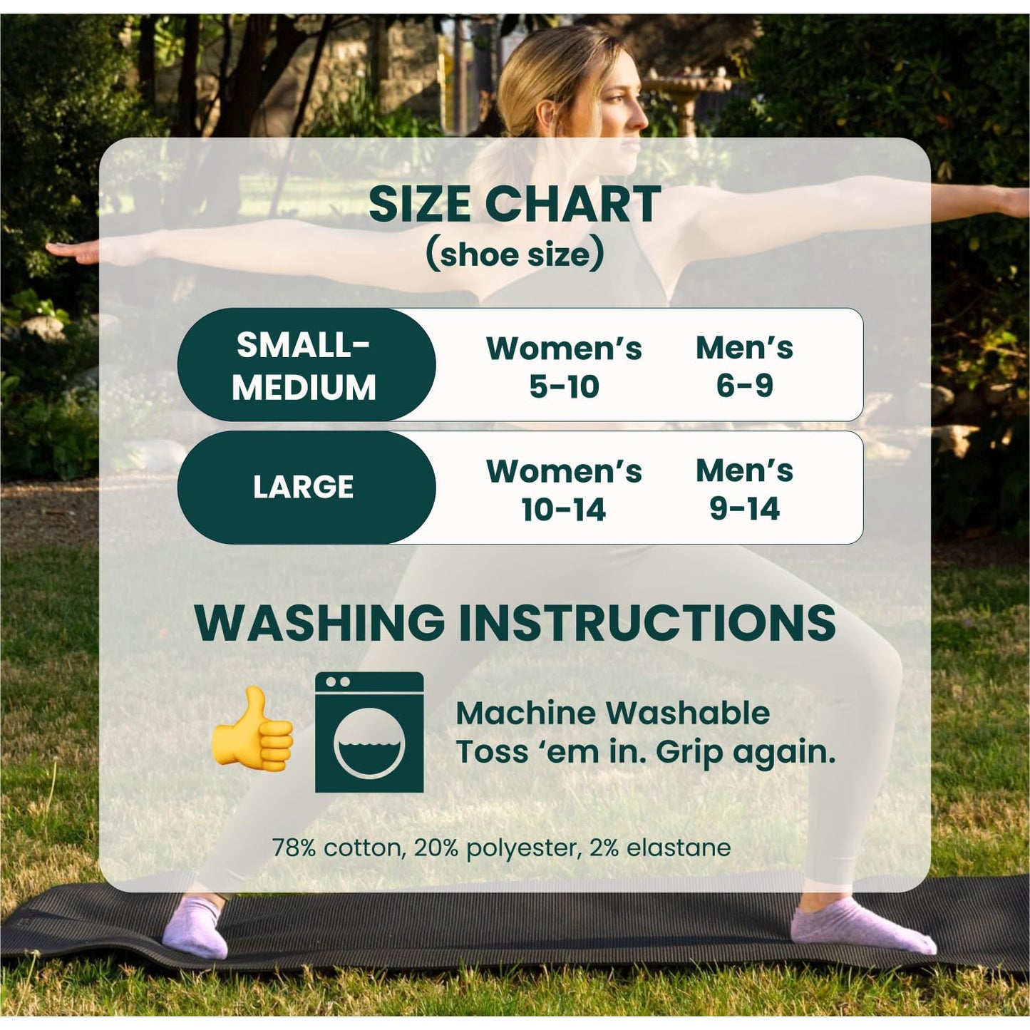 Gripjoy Grip Socks 3-Pack, Non Slip Socks for Yoga, Pilates, Barre, Dance, Enhanced Stability, Machine Washable, Comfortable Cotton Blend, Supports Charitable Causes