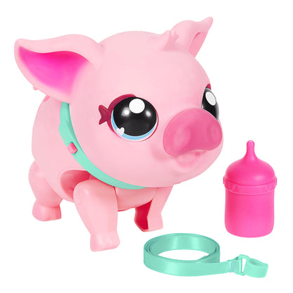 Little Live Pets My Pet Piggly The Toy Pig, Interactive Walking Pig Toy with 25+ Sounds and Detachable Leash, Pigs Toys for Kids of Ages 5+