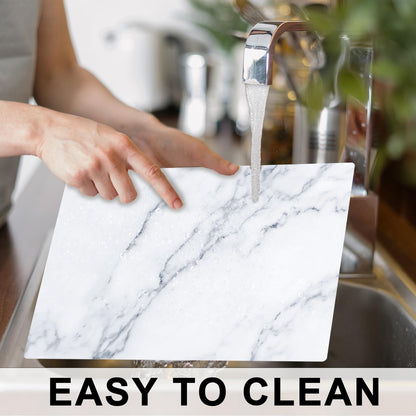 Marble Plastic Placemats Set of 6 Marbles Table Mats Marble Theme Place Mats Wipe Clean Washable Recyclable Table Placemats for Indoor Outdoor Heat Resistant Kitchen Dining