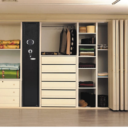 KAER 2-Gun Safes for Home Rifle and Pistols Electronic Gun Security Cabinet Quick Access Gun Rifle Gun Security Cabinet Safes Gun Cabinet for Shotguns with Built-in Removable Storage Shelf-1.73