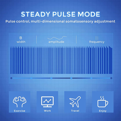 MegaWise 48 Modes（24 * 2） Dual Channel EMS TENS Unit Muscle Stimulator with 14Pcs Reusable Electrode Pads. Rechargeable Continuous Mode Electronic Pulse Massager with Storage Pouch/Pads Holder