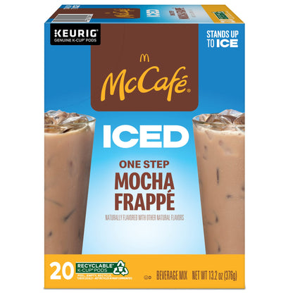 McCafe ICED One Step Mocha Frappe, Keurig Single Serve K-Cup Pods, 20 Count