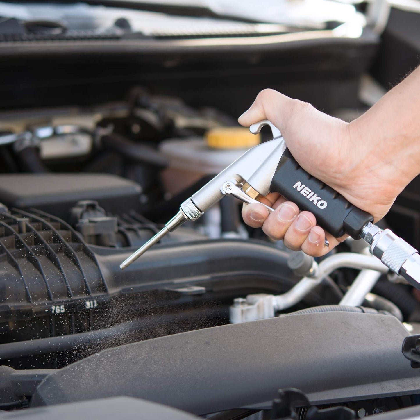 NEIKO 31121A High Flow Air Blow Gun | 3 Pc Pneumatic Air Nozzle | Dust Gun | Air Gun Compressor Accessories | ¼”