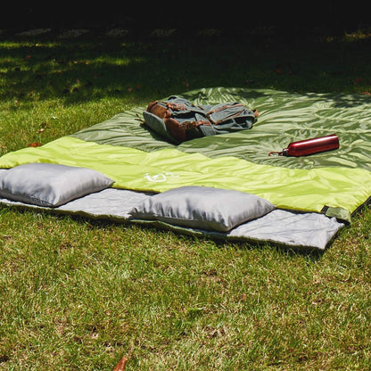 oaskys Double Sleeping Bag for Adults with 2 Pillows - Queen Size XL Waterproof Sleeping Bag for All Season Camping Hiking Backpacking 2 Person Sleeping Bags for Cold Weather & Warm