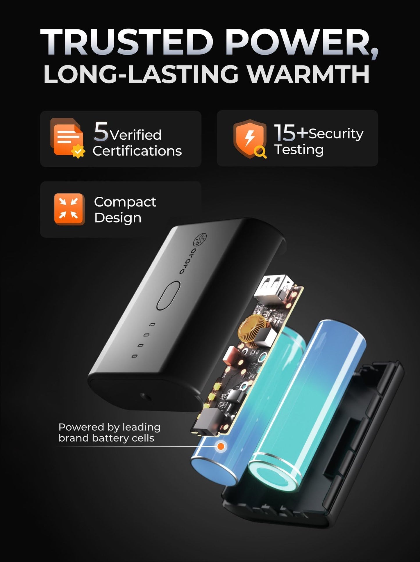 ORORO Men's Lightweight Heated Vest with Battery Pack (Black,XL)