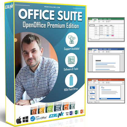 Office Suite 2025 Home & Student Premium | Open Word Processor, Spreadsheet, Presentation, Accounting, and Professional Software for Mac & Windows PC