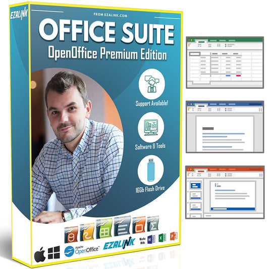 Office Suite 2025 Home & Student Premium | Open Word Processor, Spreadsheet, Presentation, Accounting, and Professional Software for Mac & Windows PC