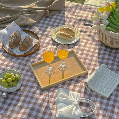 LRUUIDDE Extra Large 80"x 80" Beach Blanket, Outdoor Picnic Blankets, Waterproof Sandproof Portable Blankets, Foldable and Lightweight for Spring Summer Camping, Beach, Park (Brown, 80x80 in)